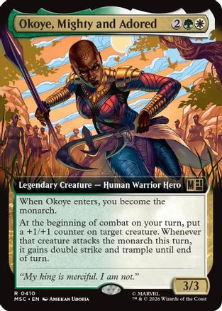 Okoye, Mighty and Adored (Extended Art)  [Commander: Marvel Super Heroes] Foil