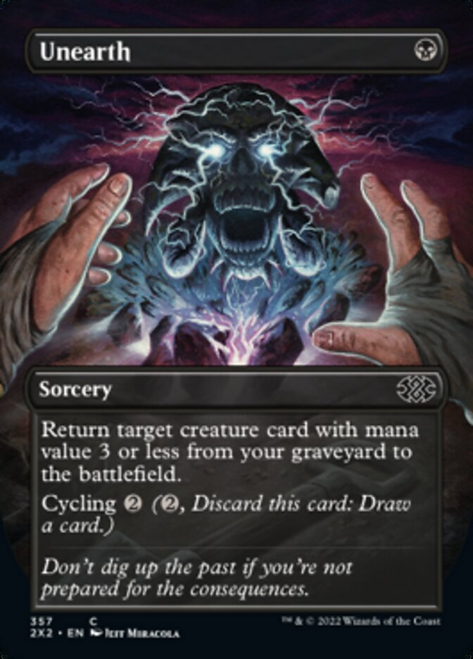 Unearth (Borderless Alternate Art) [Double Masters 2022] Foil