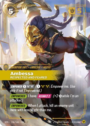 Ambessa, Respected and Feared (136/166) - Riftbound - [Vendetta] Foil
