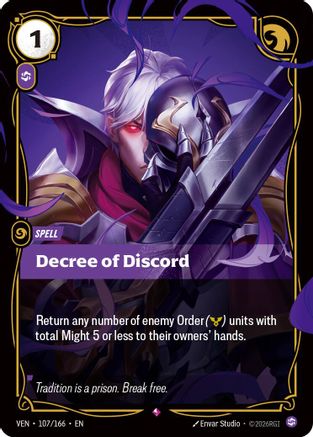 Decree of Discord (107/166) - Riftbound - [Vendetta] Foil