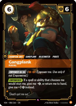 Gangplank, Naval (086/166) - Riftbound - [Vendetta] Foil