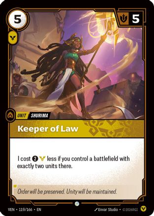 Keeper of Law (119/166) - Riftbound - [Vendetta] Foil