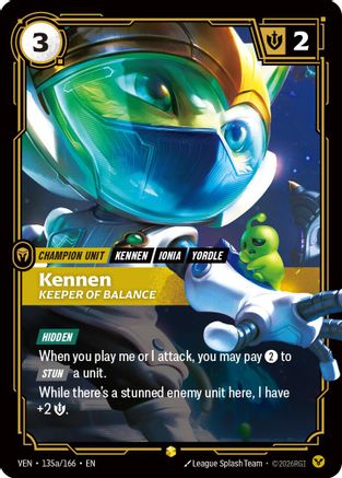 Kennen - Keeper of Balance (Alternate Art) (135a/166) - Riftbound - [Vendetta] Foil