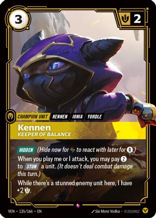Kennen, Keeper of Balance (135/166) - Riftbound - [Vendetta] Foil