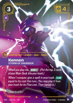 Kennen - Storm of Shuriken (113/166) - Riftbound - [Vendetta] Foil