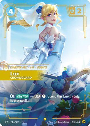Lux - Crownguard (SP6/006) - Riftbound - [Vendetta] Foil