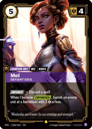 Mel - Defiant Soul (Alternate Art) (110a/166) - Riftbound - [Vendetta] Foil