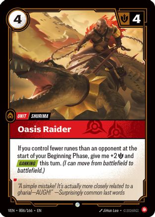 Oasis Raider (006/166) - Riftbound - [Vendetta] Foil