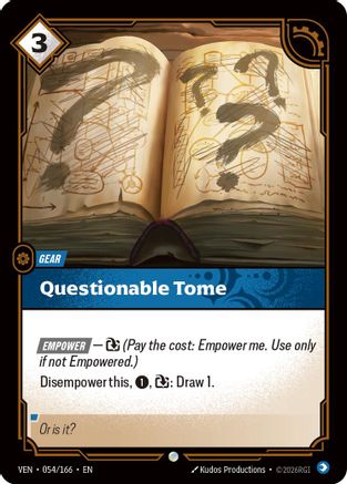 Questionable Tome (054/166) - Riftbound - [Vendetta]