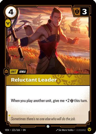 Reluctant Leader (121/166) - Riftbound - [Vendetta] Foil