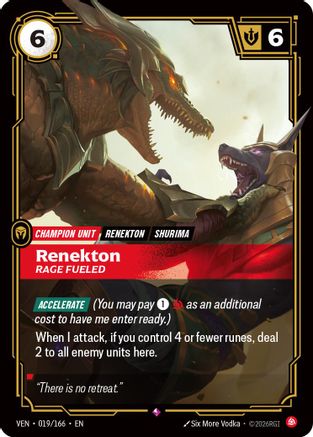 Renekton, Rage Fueled (019/166) - Riftbound - [Vendetta] Foil