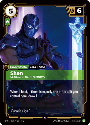 Shen, Scourge of Shadows (042/166) - Riftbound - [Vendetta] Foil