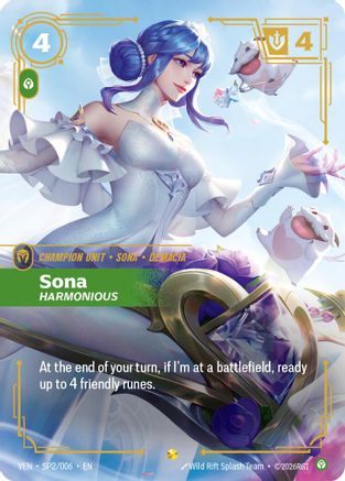 Sona - Harmonious (SP2/006) - Riftbound - [Vendetta] Foil