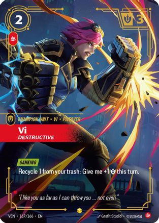 Vi, Destructive (167/166) - Riftbound - [Vendetta] Foil