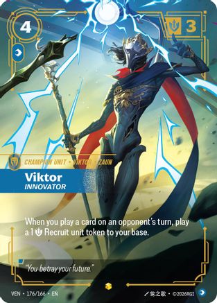 Viktor - Innovator (Overnumbered) (176/166) - Riftbound - [Vendetta] Foil