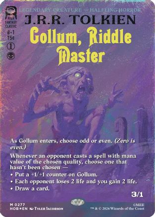 Gollum, Riddle Master (Borderless) (Surge Foil)  [The Hobbit] Foil