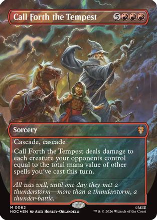 Call Forth the Tempest (Borderless) (Surge Foil)  [The Hobbit: Eternal-Legal] Foil