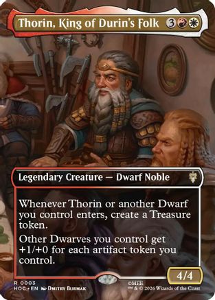Thorin, King of Durin's Folk (Borderless)  [The Hobbit: Eternal-Legal] Foil