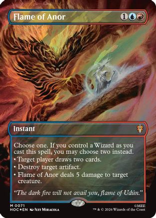 Flame of Anor (Borderless) (Surge Foil)  [The Hobbit: Eternal-Legal] Foil