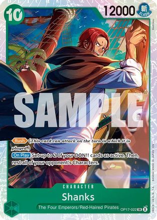 Shanks (022) (OP17-022) - [The World's Strongest Warriors] Foil