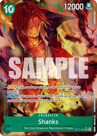 Shanks (022) (Alternate Art) (OP17-022) - [The World's Strongest Warriors] Foil
