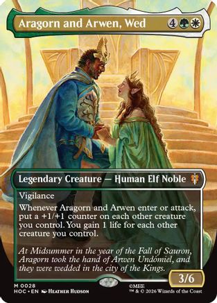 Aragorn and Arwen, Wed (Borderless)  [The Hobbit: Eternal-Legal]