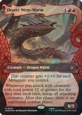 Desert Were-Worm (Showcase) (Surge Foil)  [The Hobbit] Foil