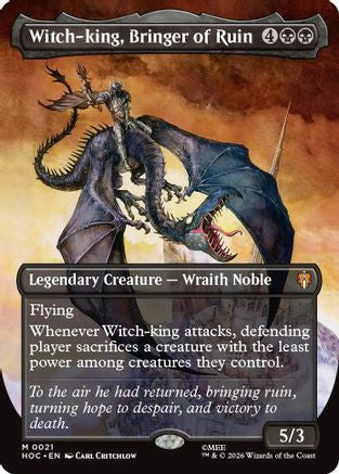 Witch-king, Bringer of Ruin (Borderless)  [The Hobbit: Eternal-Legal] Foil