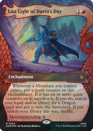 Last Light of Durin's Day (Showcase) (Surge Foil)  [The Hobbit] Foil