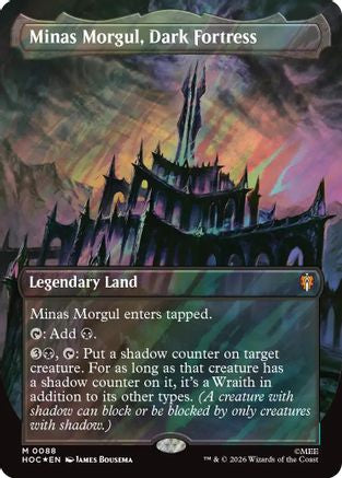 Minas Morgul, Dark Fortress (Borderless) (Surge Foil)  [The Hobbit: Eternal-Legal] Foil