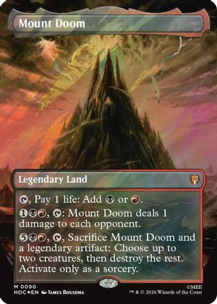 Mount Doom (Borderless) (Surge Foil)  [The Hobbit: Eternal-Legal] Foil