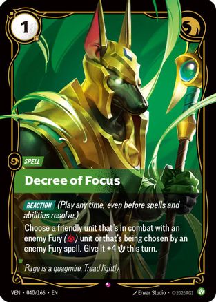 Decree of Focus (040/166) - Riftbound - [Vendetta] Foil