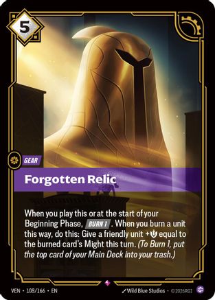 Forgotten Relic (108/166) - Riftbound - [Vendetta] Foil