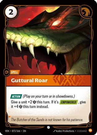 Guttural Roar (072/166) - Riftbound - [Vendetta]