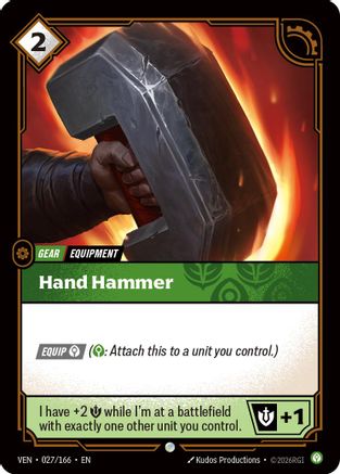 Hand Hammer (027/166) - Riftbound - [Vendetta] Foil
