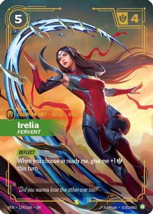 Irelia - Fervent (Overnumbered) (174/166) - Riftbound - [Vendetta] Foil