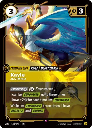 Kayle - Justified (134/166) - Riftbound - [Vendetta] Foil