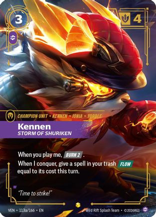 Kennen - Storm of Shuriken (Alternate Art) (113a/166) - Riftbound - [Vendetta] Foil