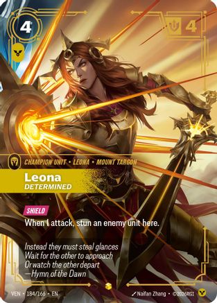 Leona, Determined (184/166) - Riftbound - [Vendetta] Foil