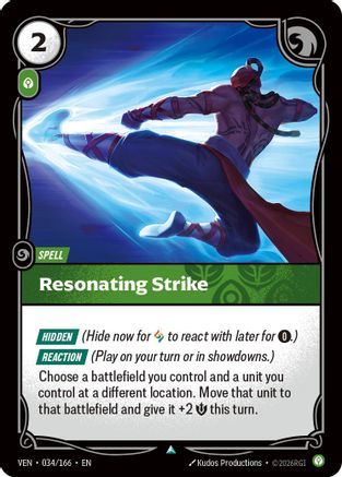 Resonating Strike (034/166) - Riftbound - [Vendetta]