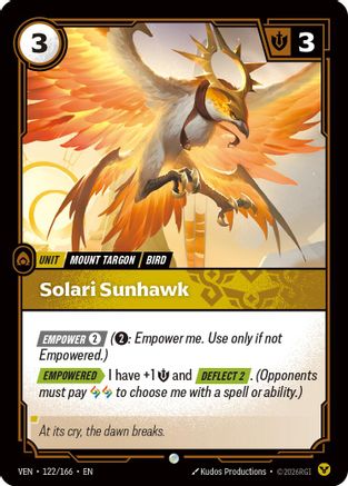 Solari Sunhawk (122/166) - Riftbound - [Vendetta] Foil