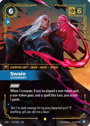 Swain - Visionary (Overnumbered) (173/166) - Riftbound - [Vendetta] Foil