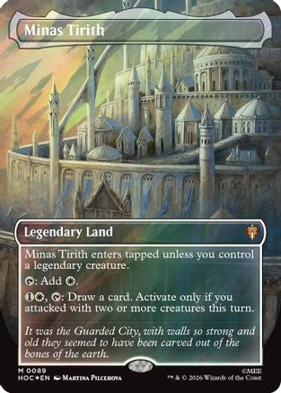 Minas Tirith (Borderless) (Surge Foil)  [The Hobbit: Eternal-Legal] Foil