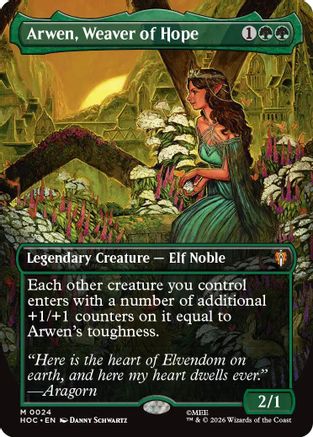 Arwen, Weaver of Hope (Borderless)  [The Hobbit: Eternal-Legal] Foil
