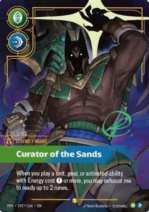 Nasus - Curator of the Sands (Signature) (192*/166) - Riftbound - [Vendetta] Foil