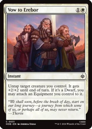 Vow to Erebor  [The Hobbit]