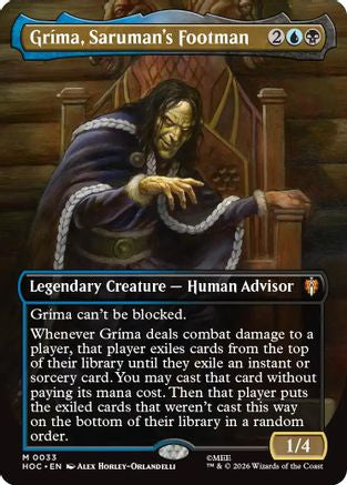 Grima, Saruman's Footman (Borderless)  [The Hobbit: Eternal-Legal] Foil
