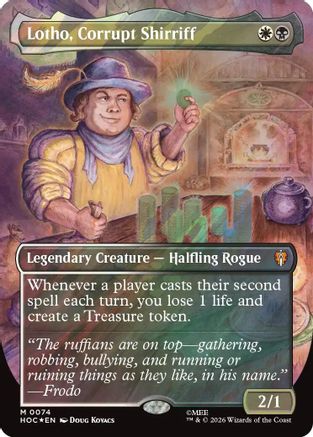 Lotho, Corrupt Shirriff (Borderless) (Surge Foil)  [The Hobbit: Eternal-Legal] Foil