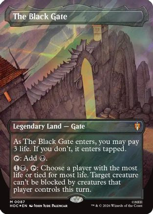 The Black Gate (Borderless) (Surge Foil)  [The Hobbit: Eternal-Legal] Foil