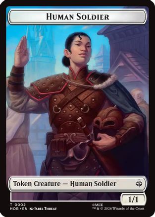 Human Soldier // Dwarf Double-Sided Token  [The Hobbit] Foil